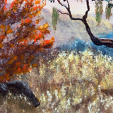 Horned Owl on Moonlit Oak Tree Original Painting - Prints Available