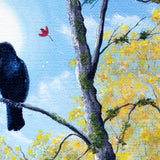 Raven in Autumn Twilight Original Painting - SOLD - Prints Available