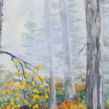 Walking Through the Woods on a Rainy Autumn Day Original Painting - Prints Available