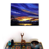 Geese Over a Wetlands Pond at Sunrise Original Painting Laura Milnor Iverson Official Site