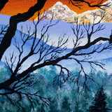 Three Sisters Overlooking a Moonlit River Original Painting - SOLD - Prints Available
