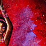 Red Tara Yoga Goddess Original Painting - Laura Milnor Iverson Official Site
