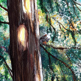 Three Pines on an Autumn Morning Original Painting - Laura Milnor Iverson Official Site