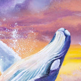 Humpback Whale in Sunset Original Painting - SOLD - Prints Available