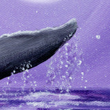 Whale Tail in Lavender Moonlight Original Painting - SOLD - Prints Available
