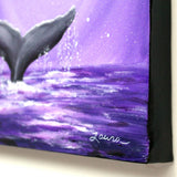 Whale Tail in Lavender Moonlight Original Painting - SOLD - Prints Available