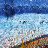 Winter River In Sunset Original Painting - SOLD - Prints Available