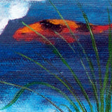Calico Cat At Koi Pond Original Painting - Prints Available