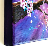 Orange Tabby Cat In Cherry Blossoms Original Painting - Prints Available