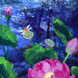 Dawn at the Lotus Pond Original Painting Laura Milnor Iverson Official Site - NFS