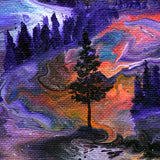 Three Distant Mountains Original Painting Laura Milnor Iverson