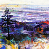 Three Distant Mountains Original Painting Laura Milnor Iverson