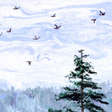 Autumn View with Pine Trees Original Painting Laura Milnor Iverson Official Site