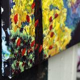 Autumn View with Pine Trees Original Painting Laura Milnor Iverson Official Site