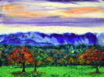 Autumn Vista From a Green Hill Original Painting Laura Milnor Iverson Conemporary Pacific Northwest Landscape