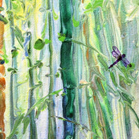 Dancing Dragonflies and Rounded Stones Original Painting Laura Milnor Iverson Official Site