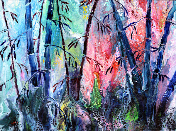 Spirit of the Bamboo Forest Contemporary Fantasy Original Painting