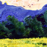 Purple Clouds Over Yellow Fields Original Painting Laura Milnor Iverson Official Site
