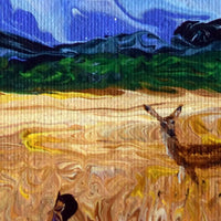 Deer Under White Fluffy Clouds Original Painting Laura Milnor Iverson Official Site