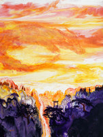 Sunset Cloud Dragon Original Painting Laura Milnor Iverson Official Site