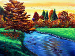 Distant Memory of a Park in Autumn Original Painting Laura Milnor Iverson