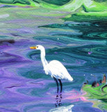 Egrets in a Cypress Tree Wetland Original Painting Laura Milnor Iverson Official Site