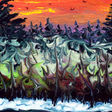 Green Vernal Pool in Frost Original Painting Laura Milnor Iverson Official Site