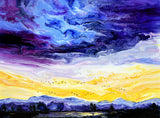 Light on the Prairie Original Painting Oregon Pour Landscape