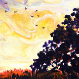 Oak Tree in the Dawn Breeze Original Painting Laura Milnor Iverson Official Site