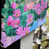 The Lotus Pond at the Park Original Painting Laura Milnor Iverson Official Site