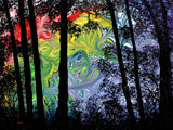 Woodland in Rainbow Swirls Original Painting Laura Milnor Iverson Official Site