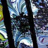 Woodland in Rainbow Swirls Original Painting Laura Milnor Iverson Official Site