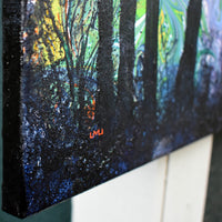 Woodland in Rainbow Swirls Original Painting Laura Milnor Iverson Official Site