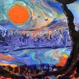 Melody of the Cypress Trees at Sunset Original Painting Laura Milnor Iverson Official Site