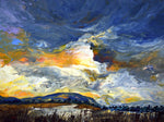 Fall Sunset over a Vernal Pool Original Painting Laura Milnor Iverson Oregon Landscape