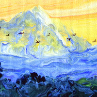 Mt Hood Over Lavender Fields Original Painting Laura Milnor Iverson Official Site