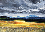 Nearly Autumn Original Pour Painting Laura Milnor Iverson Oregon Wetlands Landscape