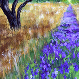 Murmuration Over the Purple Road Original Painting Laura Milnor Iverson Official Site