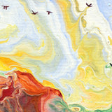 Red Mountains at Sunrise Original Painting Laura Milnor Iverson Official Site