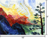 Red Mountains at Sunrise Original Painting Laura Milnor Iverson Official Site