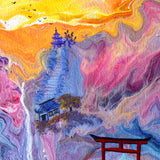 Sunburst Waterfall Melody Original Painting Laura Milnor Iverson Official Site