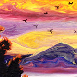 Sunrise Over the Three Sisters Original Painting Laura Milnor Iverson Official Site - NFS