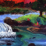 Sun Setting Over Flowing Water Original Painting Laura Milnor Iverson Official Site