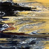And Still the Sea Calls Original Painting Laura Milnor Iverson Metallic Seascape