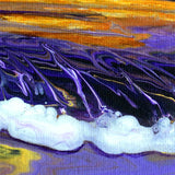 Purple Dawn at the Sea Original Painting Laura Milnor Iverson Official Site
