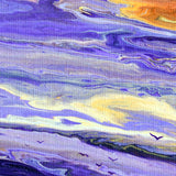 Purple Dawn at the Sea Original Painting Laura Milnor Iverson Official Site