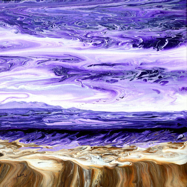 Memories of Summer at Point Lobos Original Painting Purple Seascape