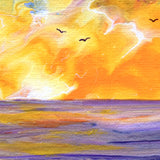 The Sun Setting into Calm Original Painting Laura Milnor Iverson Official Site