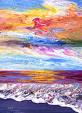The Sea Sparkles in the Sunset Original Painting Laura Milnor Iverson Official Site