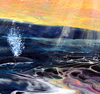 SOLD - Whale Song in Golden Light Original Painting - Prints Available